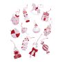Ornaments gingerbread/pink 12 ass